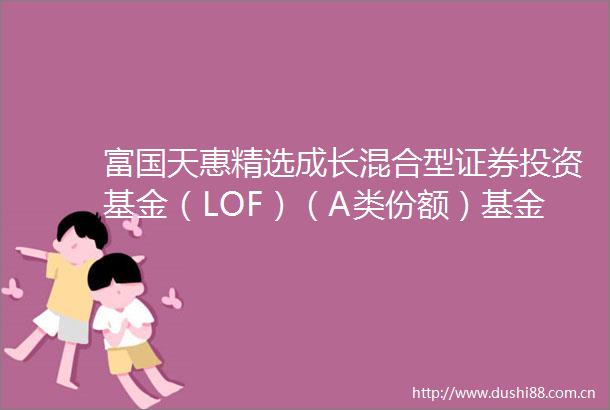 富国天惠精选成长混合型证券投资基金（LOF）（A类份额）基金产品资料概要更新