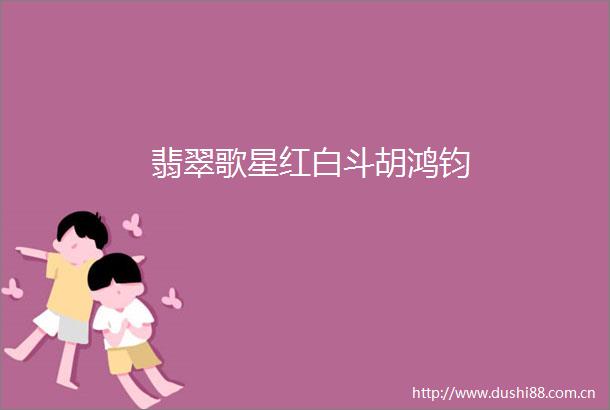 翡翠歌星红白斗胡鸿钧
