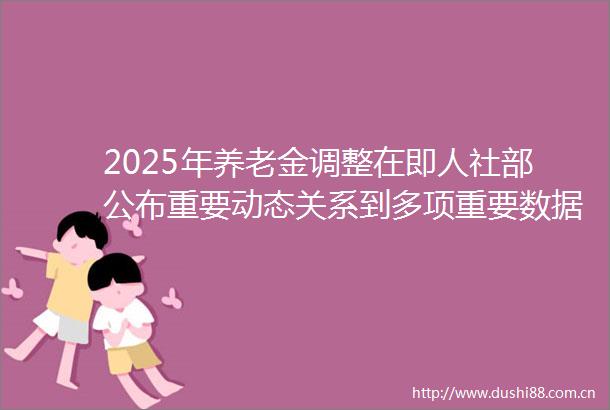 2025年养老金调整在即人社部公布重要动态关系到多项重要数据