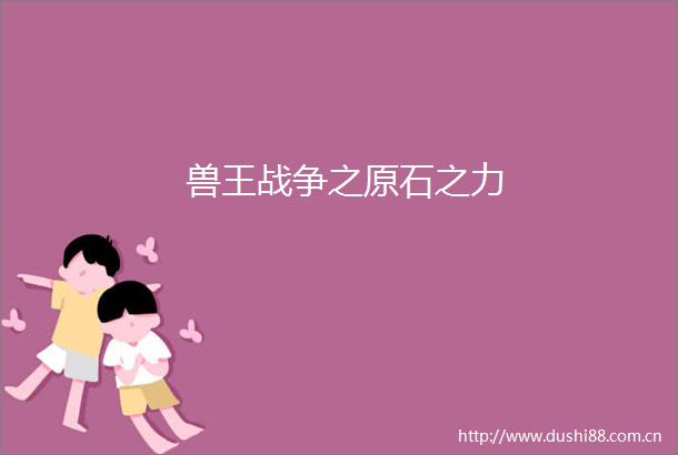 兽王战争之原石之力