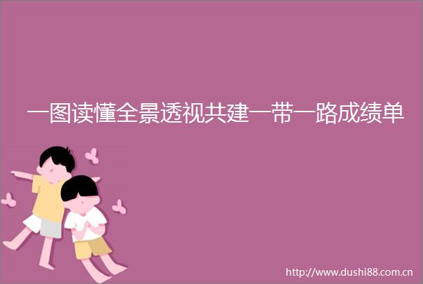 一图读懂全景透视共建一带一路成绩单