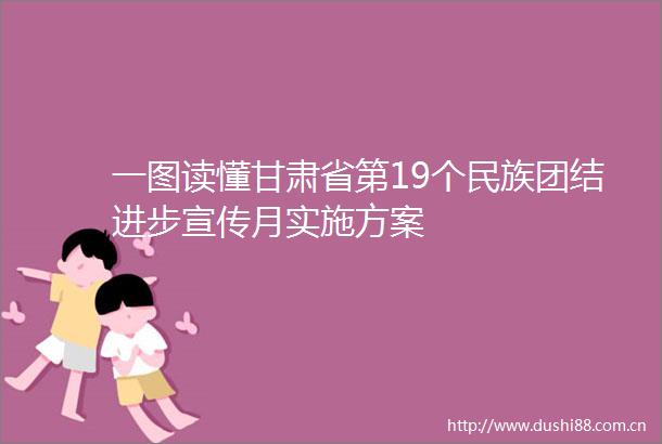一图读懂甘肃省第19个民族团结进步宣传月实施方案