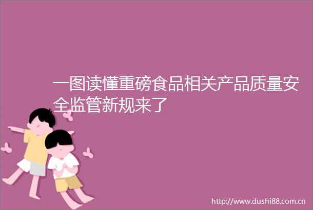 一图读懂重磅食品相关产品质量安全监管新规来了