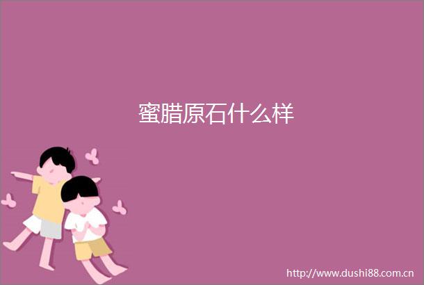 蜜腊原石什么样