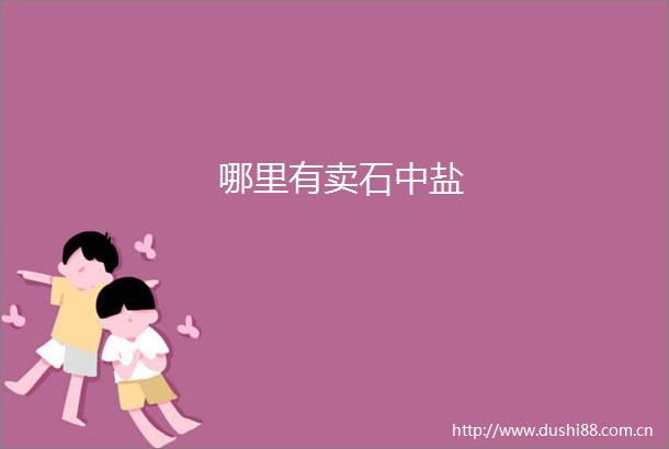 哪里有卖石中盐