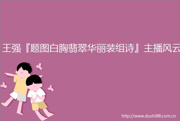 王强『题图白胸翡翠华丽装组诗』主播风云