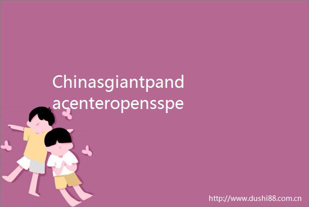 Chinasgiantpandacenteropensspecialcolumnonwechattorefutepandarumors