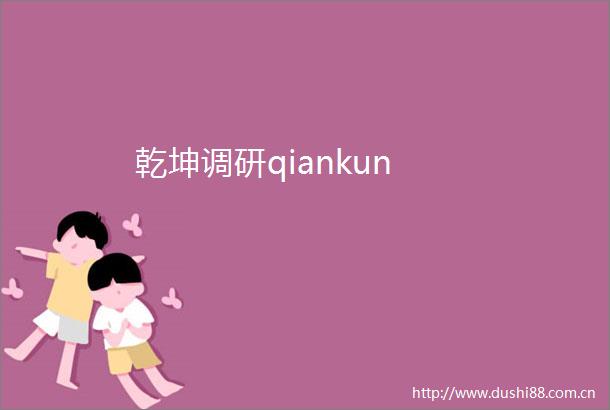 乾坤调研qiankun
