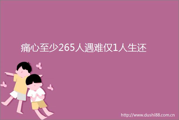 痛心至少265人遇难仅1人生还