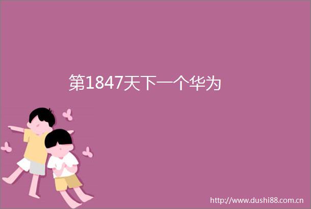 第1847天下一个华为