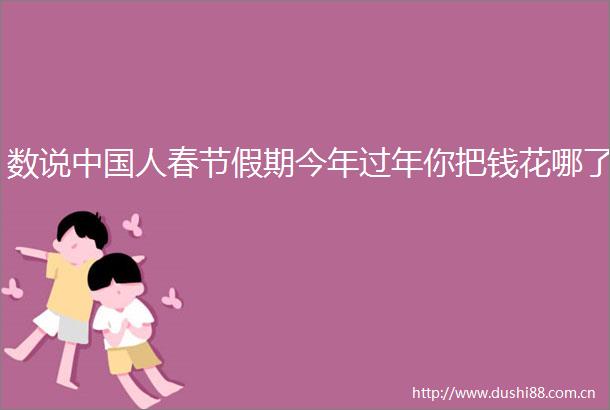 数说人春节假期今年过年你把钱花哪了