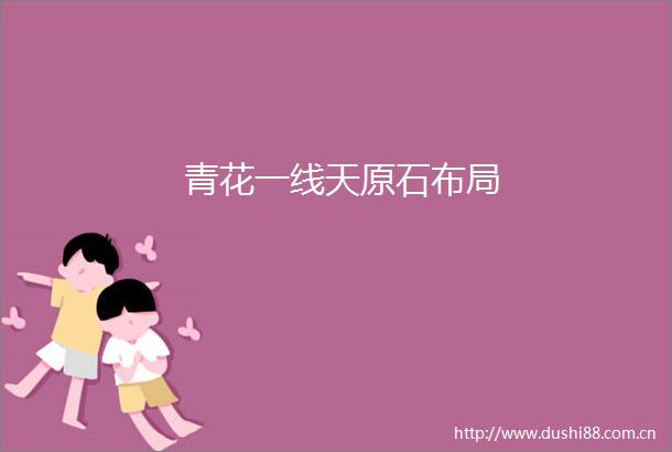 青花一线天原石布局