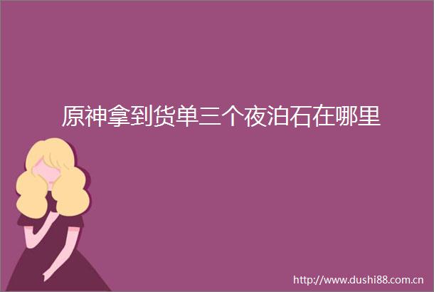 原神拿到货单三个夜泊石在哪里