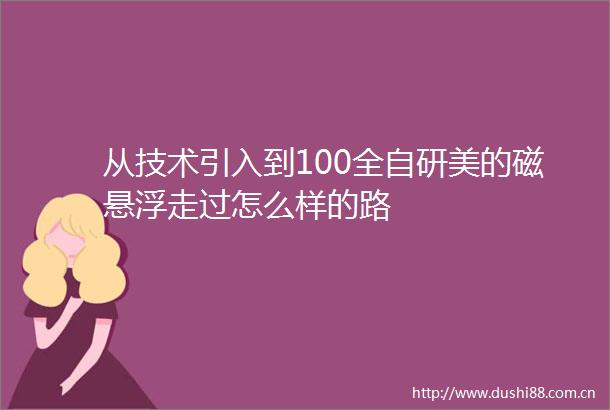 从技术引入到100全自研美的磁悬浮走过怎么样的路