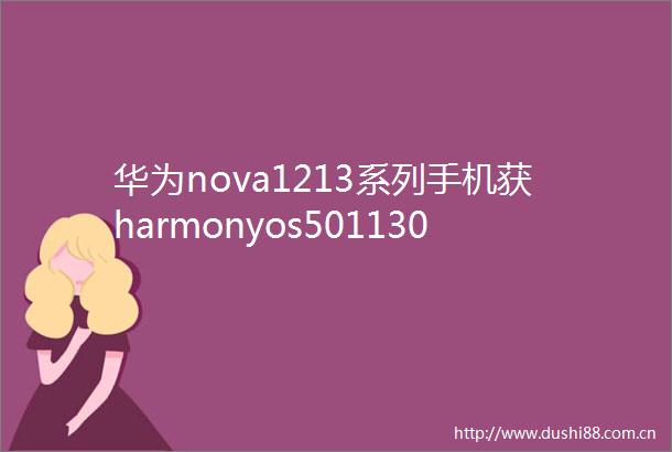 华为nova1213系列手机获harmonyos501130公测版升级新增动态照片开关