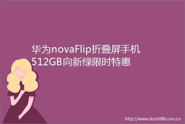华为novaFlip折叠屏手机512GB向新绿限时特惠
