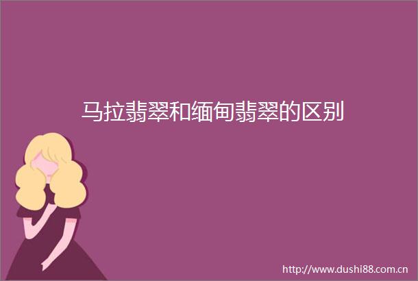 马拉翡翠和缅甸翡翠的区别