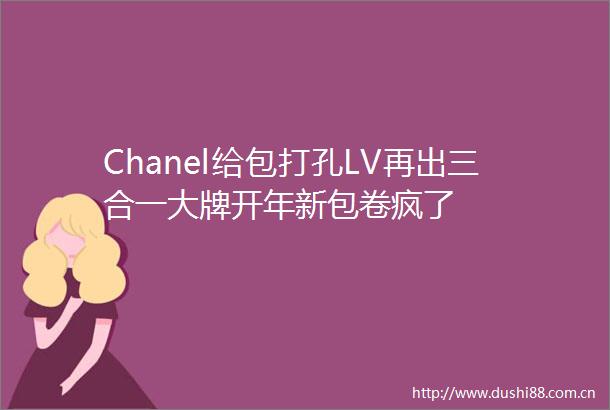 Chanel给包打孔LV再出三合一大牌开年新包卷疯了