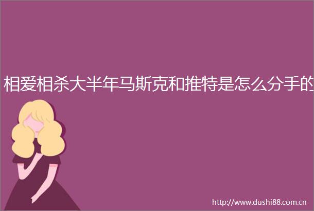 相爱相杀大半年马斯克和推特是怎么分手的