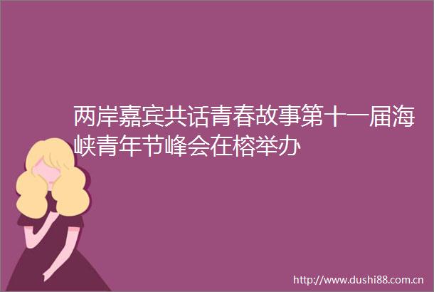 两岸嘉宾共话青春故事第十一届海峡青年节峰会在榕举办