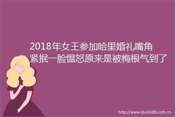 2018年女王参加哈里婚礼嘴角紧抿一脸愠怒原来是被梅根气到了