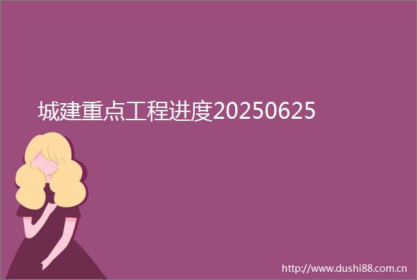 城建重点工程进度20250625