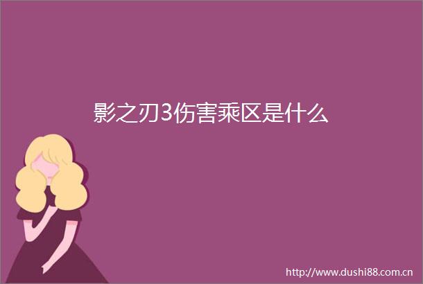 影之刃3伤害乘区是什么