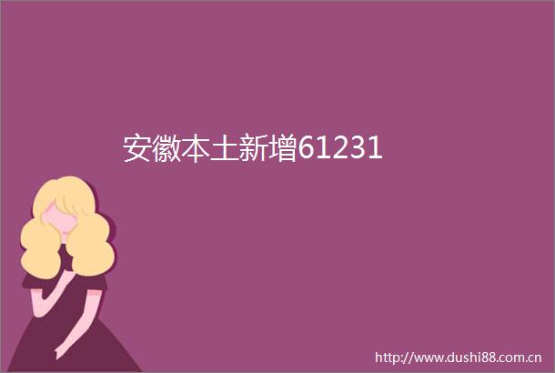 安徽本土新增61231