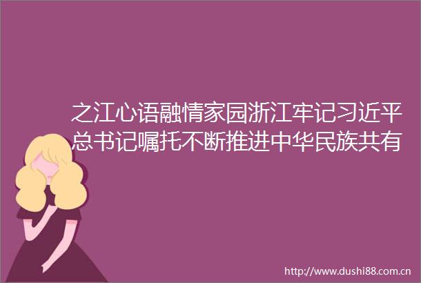 之江心语融情家园浙江牢记总书记嘱托不断推进中华民族共有精神家园建设