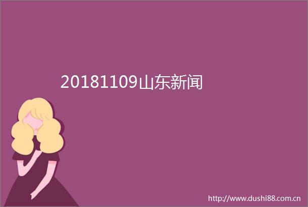 20181109山东新闻