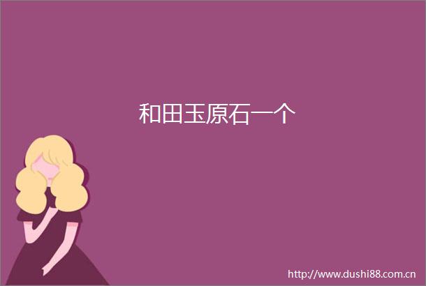 和田玉原石一个