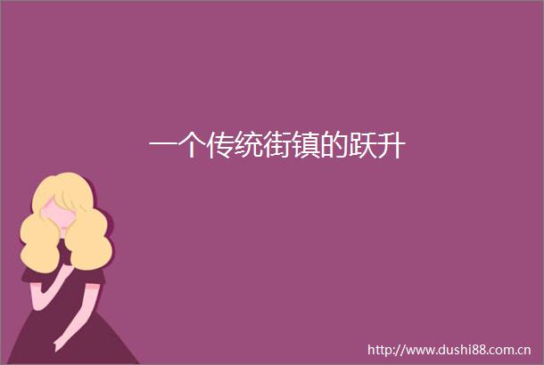 一个传统街镇的跃升