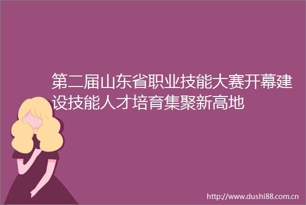 第二届山东省职业技能大赛开幕建设技能人才培育集聚新高地