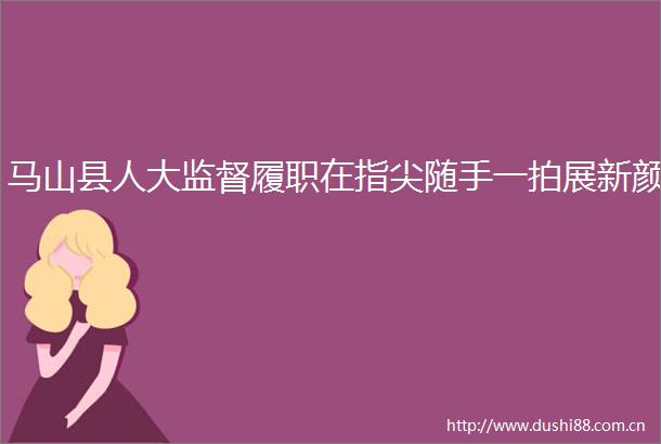 马山县人大监督履职在指尖随手一拍展新颜