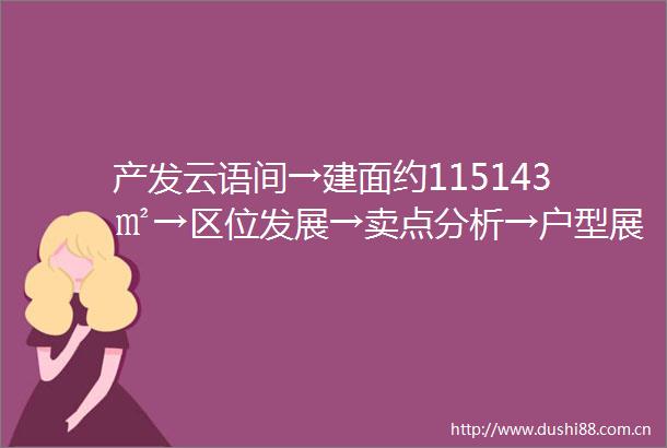 产发云语间→建面约115143㎡→区位发展→卖点分析→户型展示
