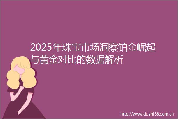 2025年珠宝市场洞察铂金崛起与黄金对比的数据解析