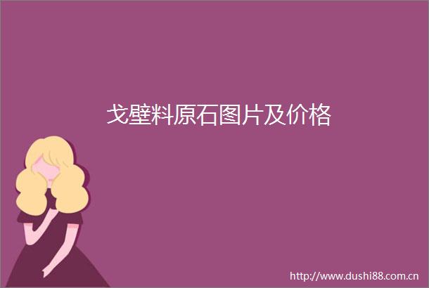 戈壁料原石图片及价格