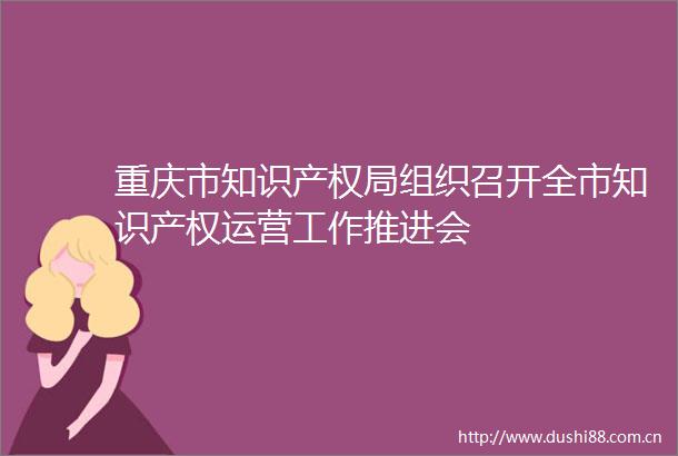 重庆市知识产权局组织召开全市知识产权运营工作推进会