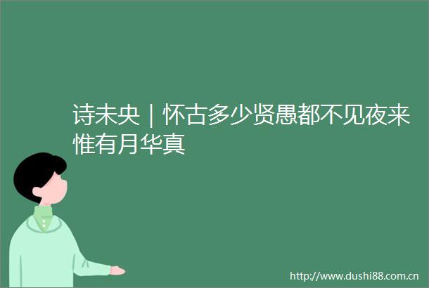 诗未央｜怀古多少贤愚都不见夜来惟有月华真