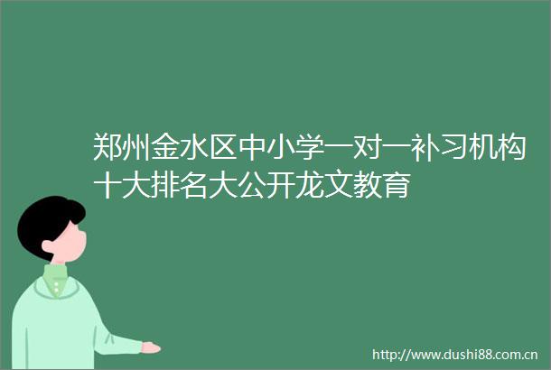 郑州金水区中小学一对一补习机构十大排名大公开龙文教育