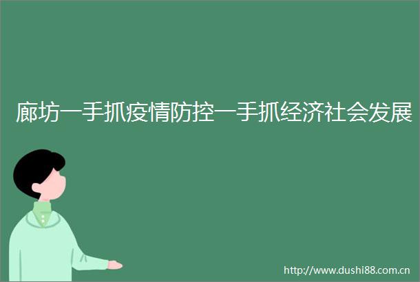 廊坊一手抓疫情防控一手抓经济社会发展