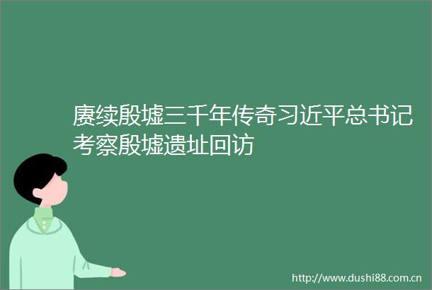 赓续殷墟三千年传奇总书记考察殷墟遗址回访