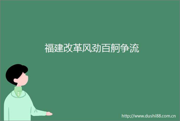 福建改革风劲百舸争流