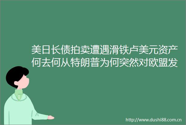 美日长债拍卖遭遇滑铁卢美元资产何去何从特朗普为何突然对欧盟发飙英伟达谷歌微软对决升级一周国际财经