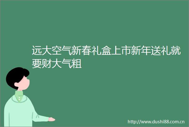 远大空气新春礼盒上市新年送礼就要财大气粗