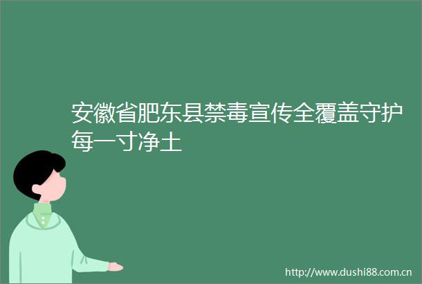 安徽省肥东县禁毒宣传全覆盖守护每一寸净土
