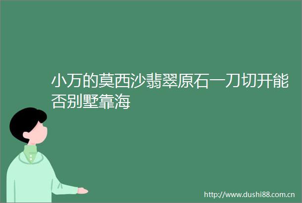 小万的莫西沙翡翠原石一刀切开能否别墅靠海