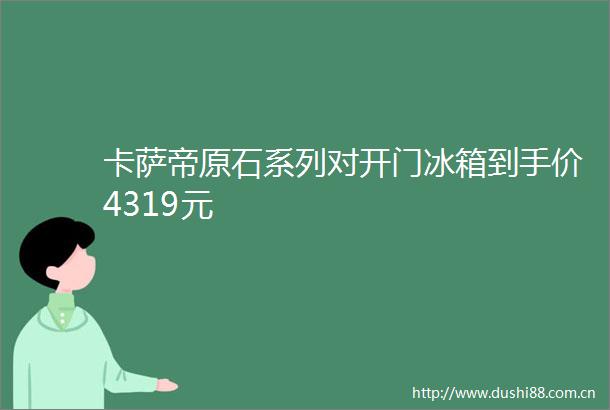 卡萨帝原石系列对开门冰箱到手价4319元