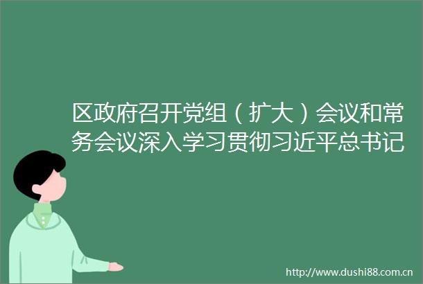 区召开党组（扩大）会议和常务会议深入学习贯彻总书记重要讲话精神加快推动生产性服务业高质量发展