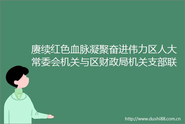 赓续红色血脉凝聚奋进伟力区人大常委会机关与区财机关支部联合开展主题党日活动